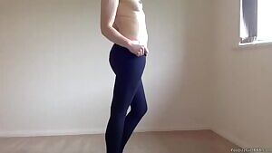 A tease in leggings