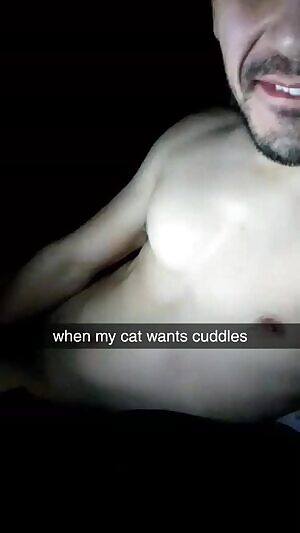 just a guy and his cat