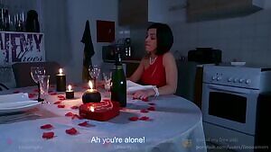 Step mom sucks step son on valentine's day