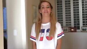 Beauty 18 years old daughter loves stepdaddy cock